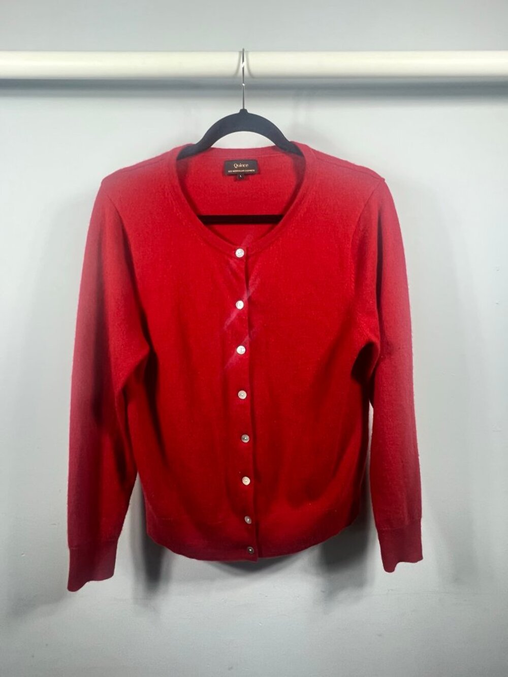 Quince Sweater Womens Mongolian Cashmere Cardigan Large Minimalist Soft